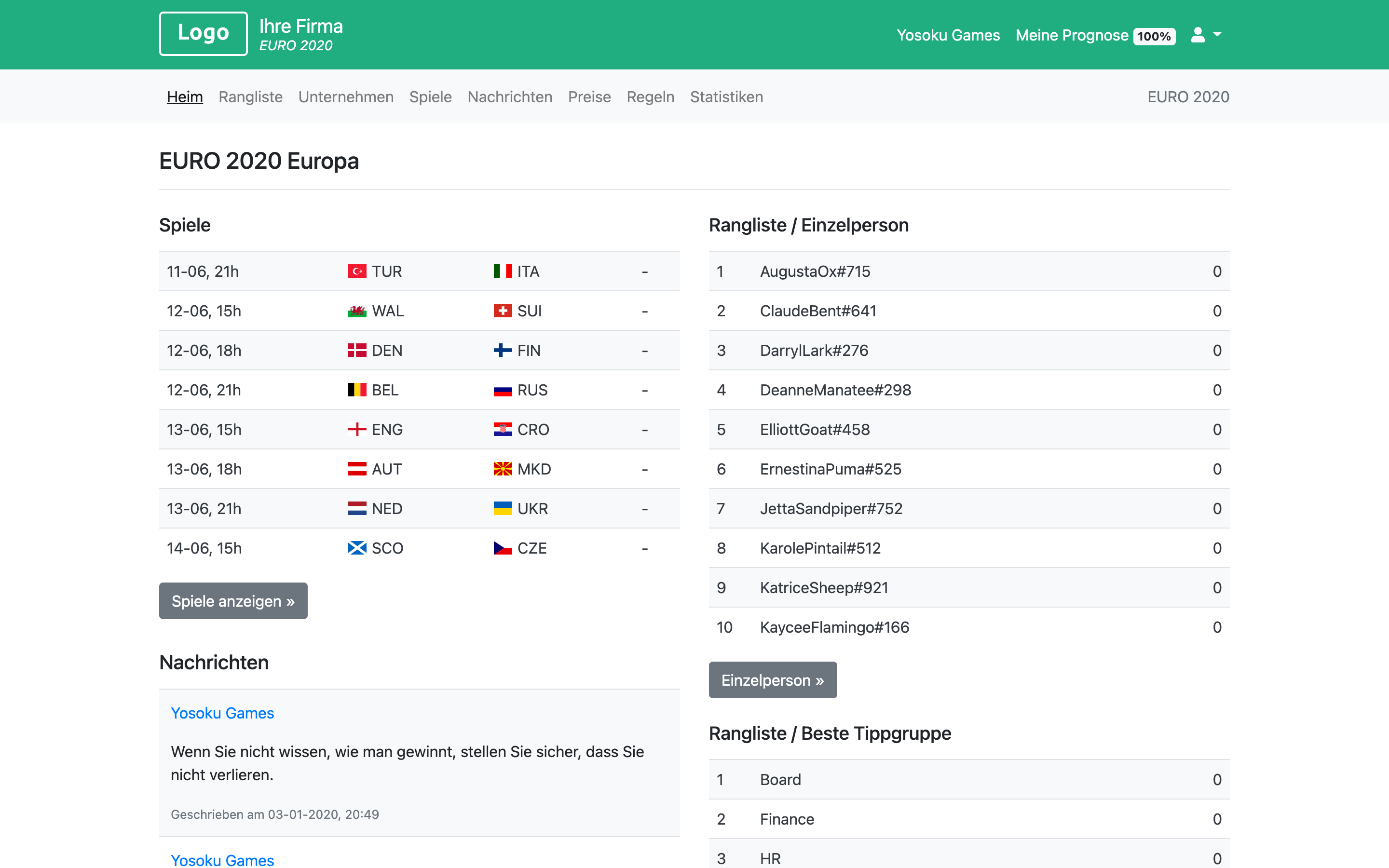EM-Tippspiel 2021 - WM 2022