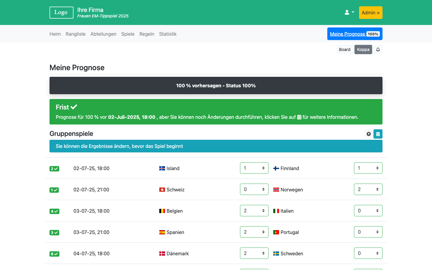 Frauen WM-Tippspiel 2025 - WM 2026