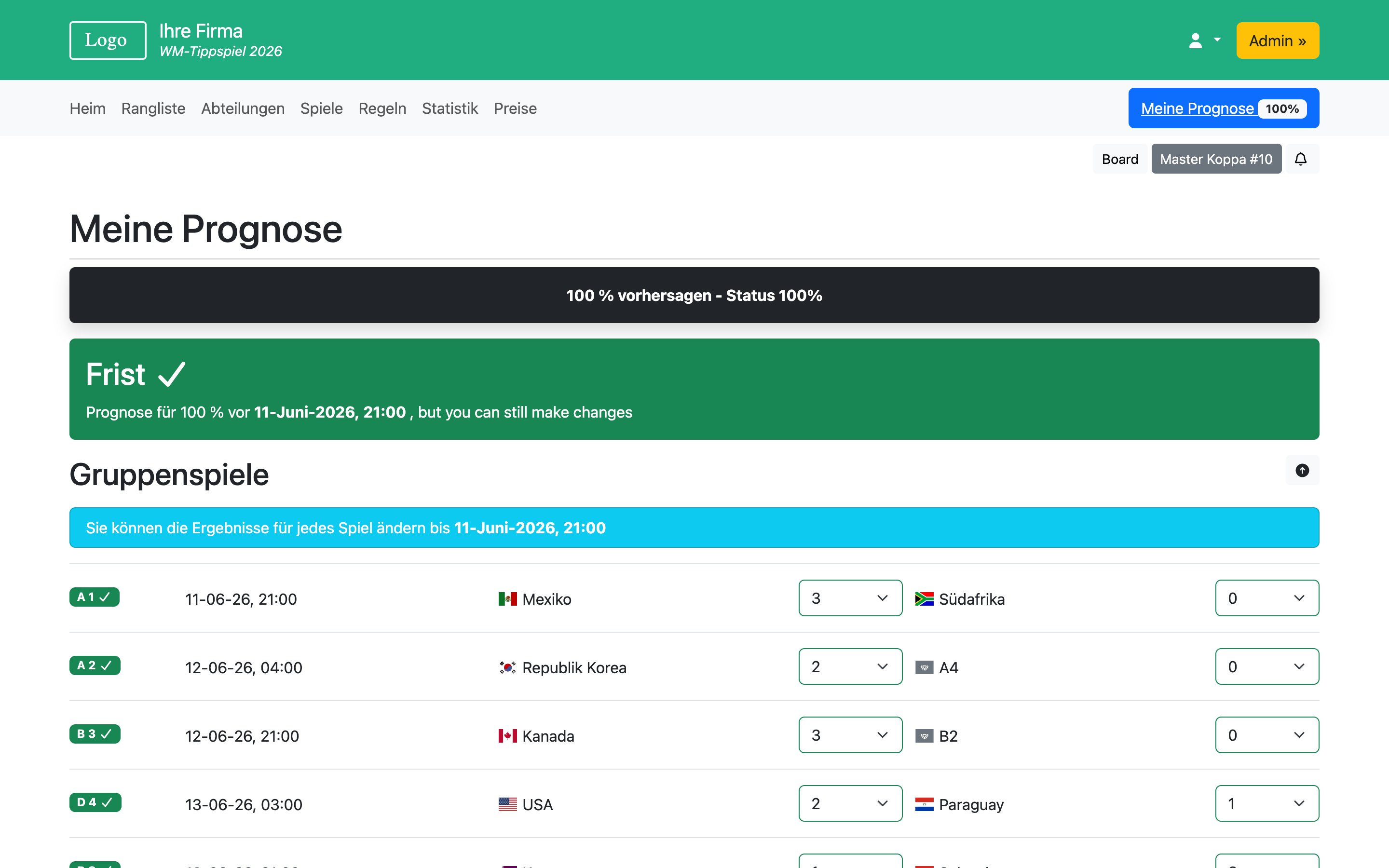 WM-Tippspiel 2026 - WM 2026