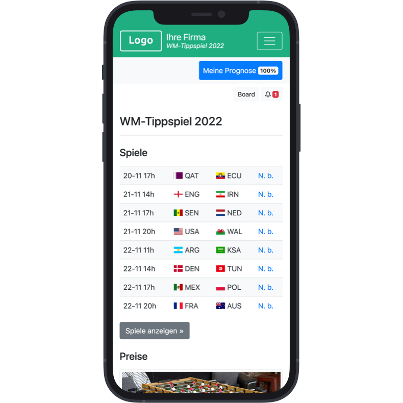 Als App installieren - WM 2022