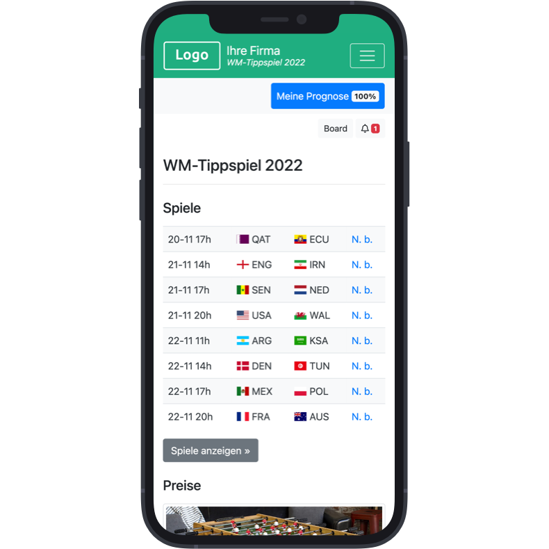 Als App installieren - WM 2026