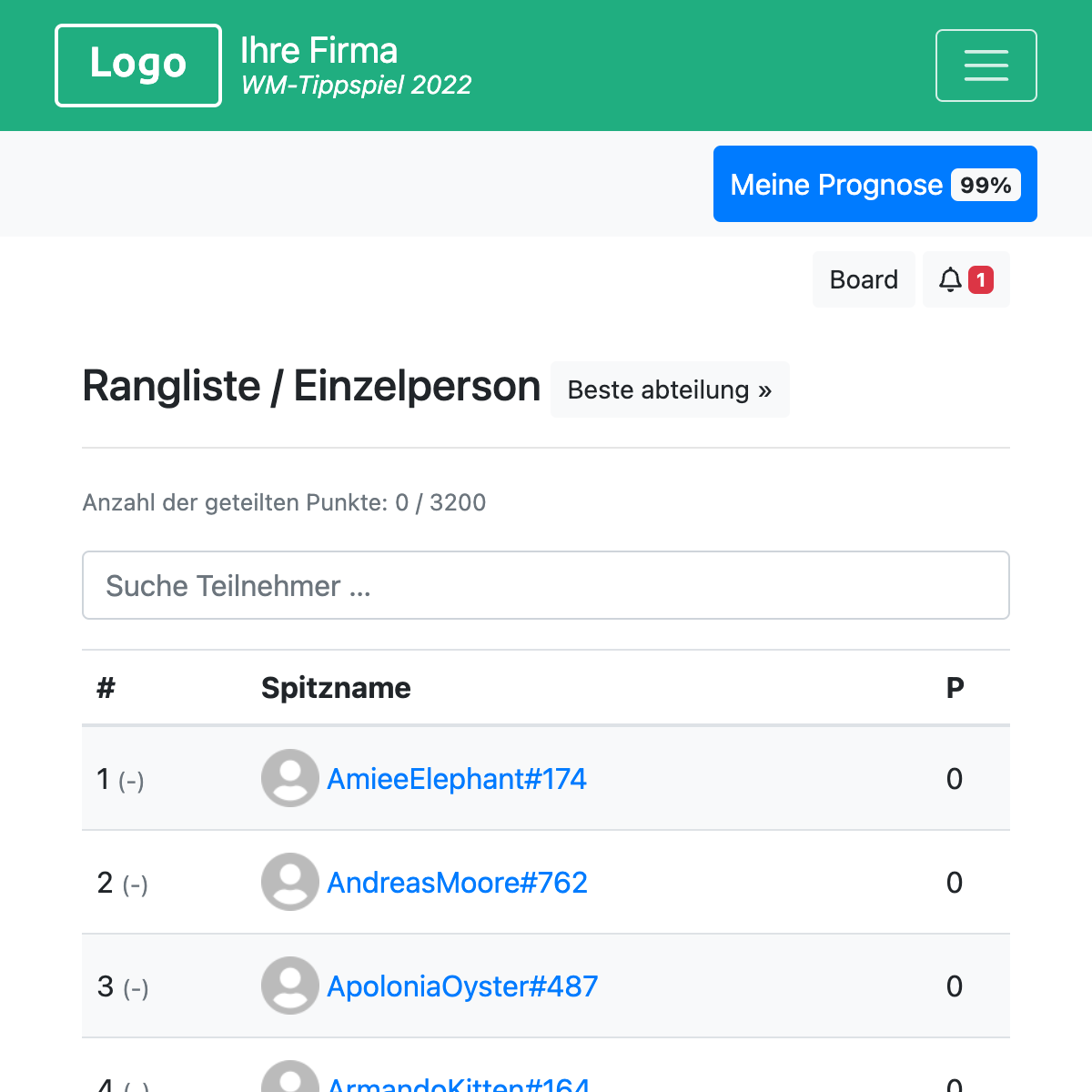 Organisieren Sie ein Fußballtippspiel zur EM 2024 für Ihr Büro