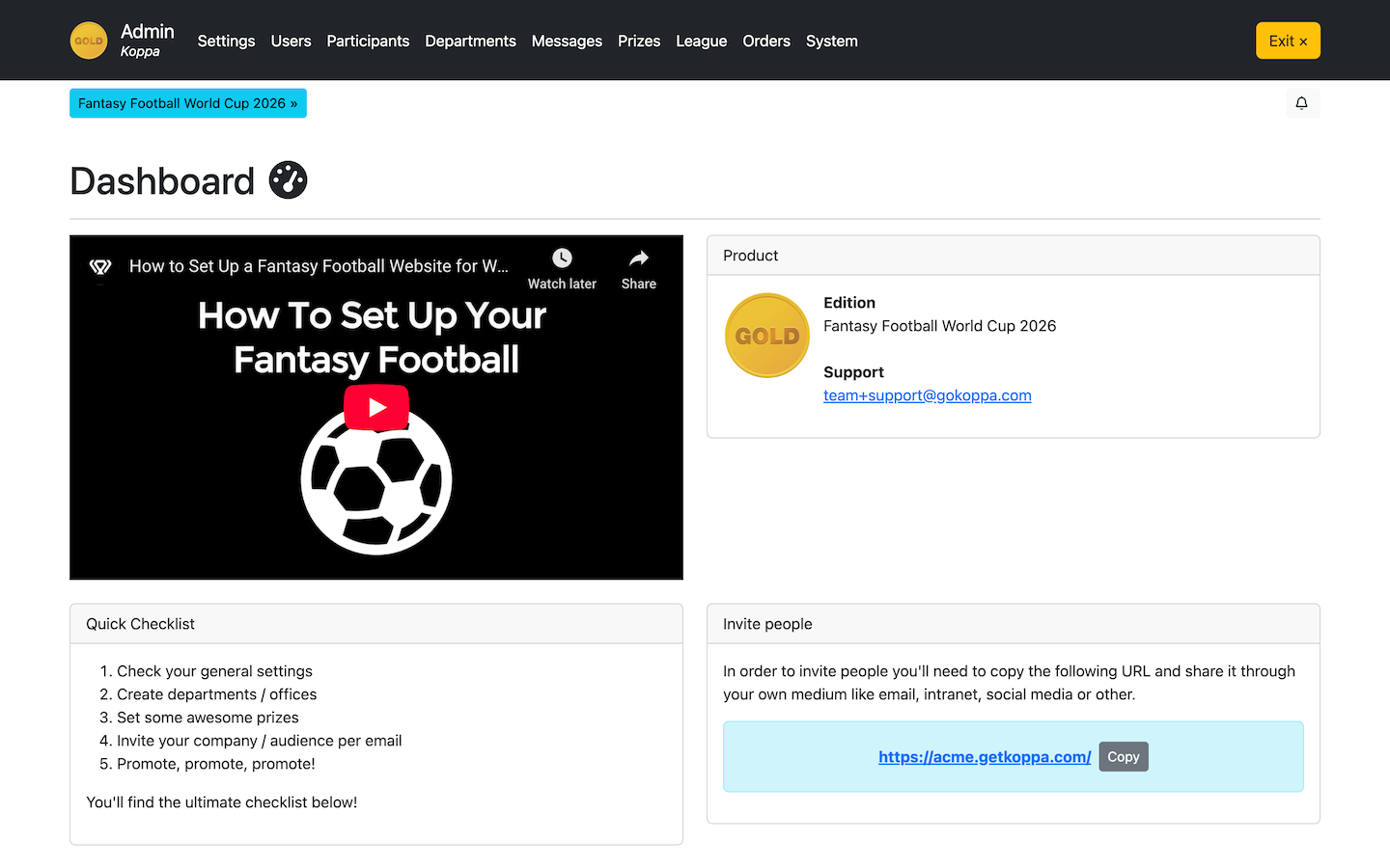 Admin Panel - WM 2026