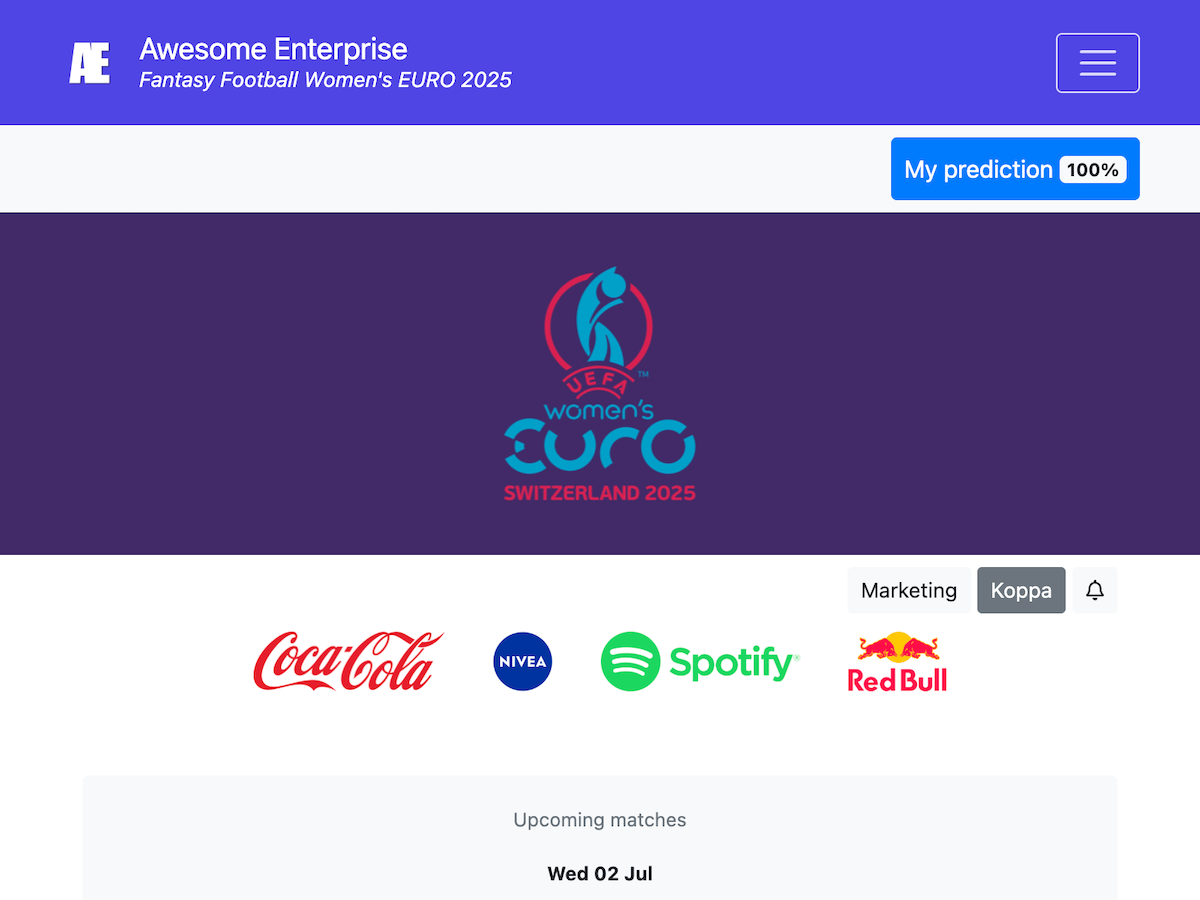 Benutzerdefinierte Website - WM 2026