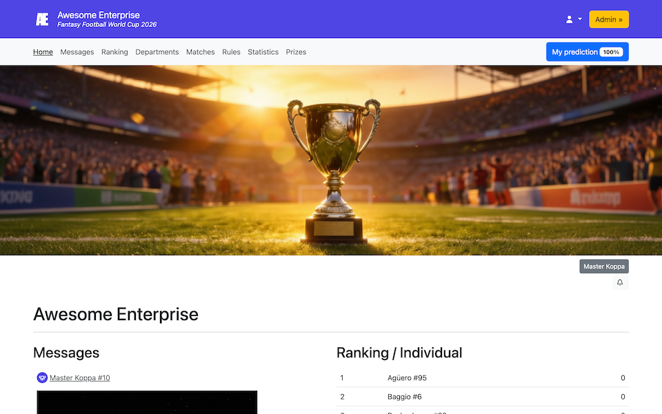 Startseite & Prognoseübersicht